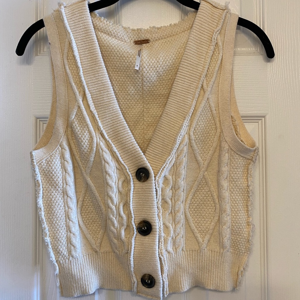 Free People Cropped Sweater Vest